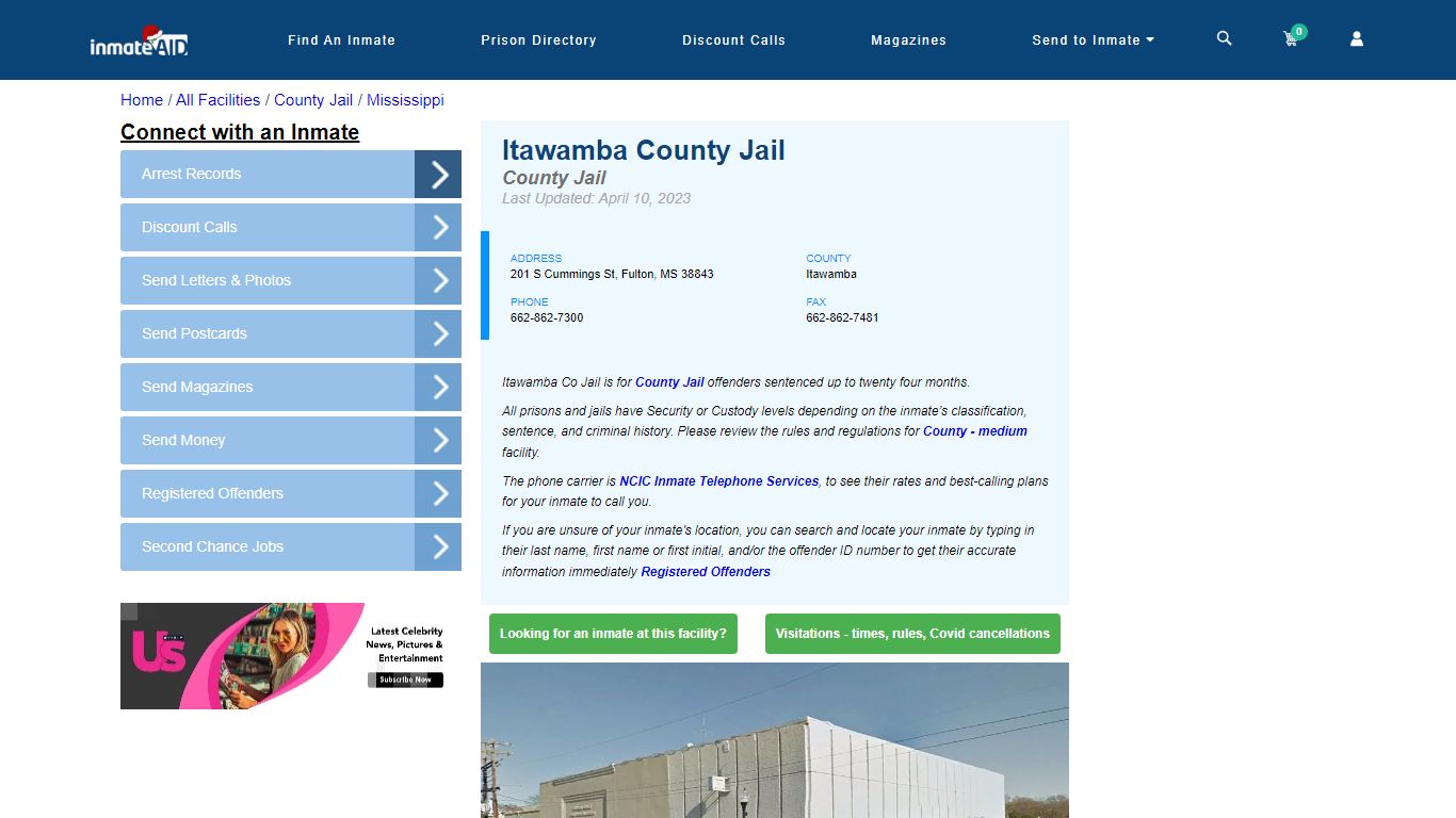 Itawamba County Jail - Inmate Locator - Fulton, MS
